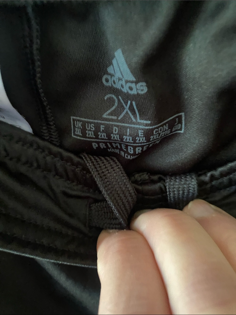 Adidas Black Three-Stripe Jogger Pants 3/4 Length XXL - Picture 2 of 3